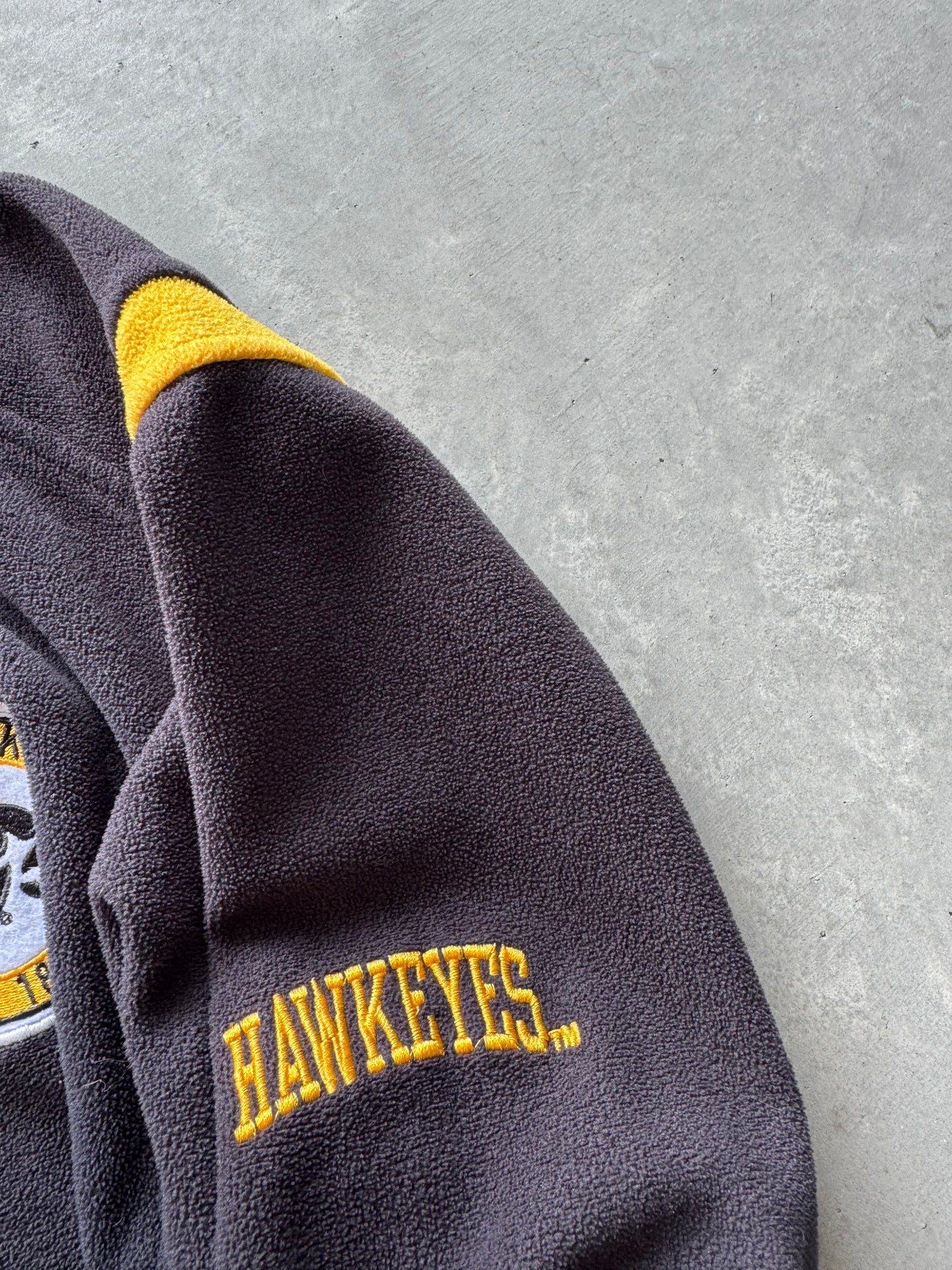 Iowa Hawkeyes Fleece Quarter Zip - L