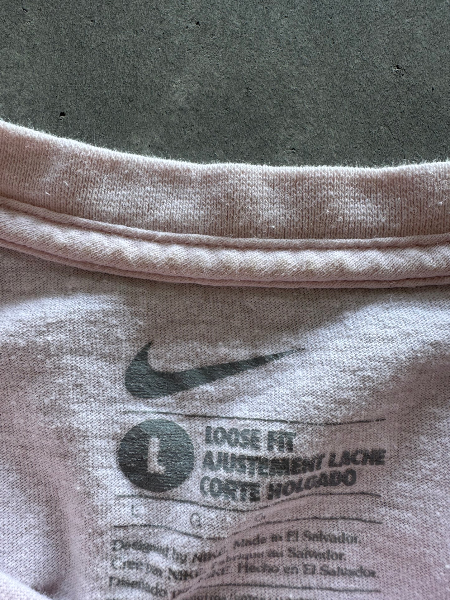 Vintage Baby Pink Nike Tee - L