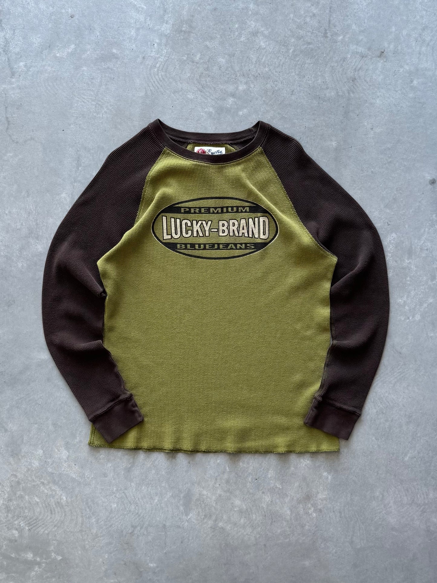 Vintage Lucky Brand Waffle Knit Longsleeve - XL