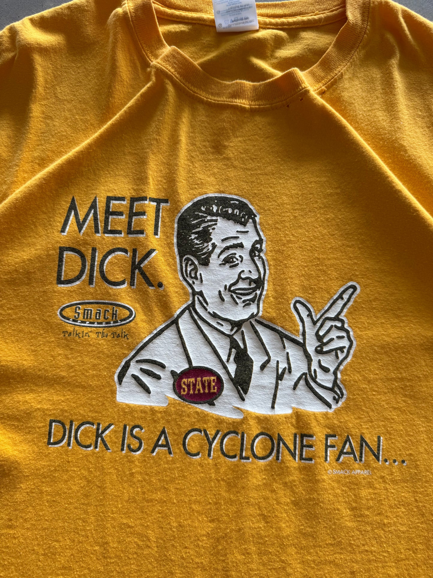 Vintage Iowa Hawkeyes Dick Is a Cyclones Fan Tee - L