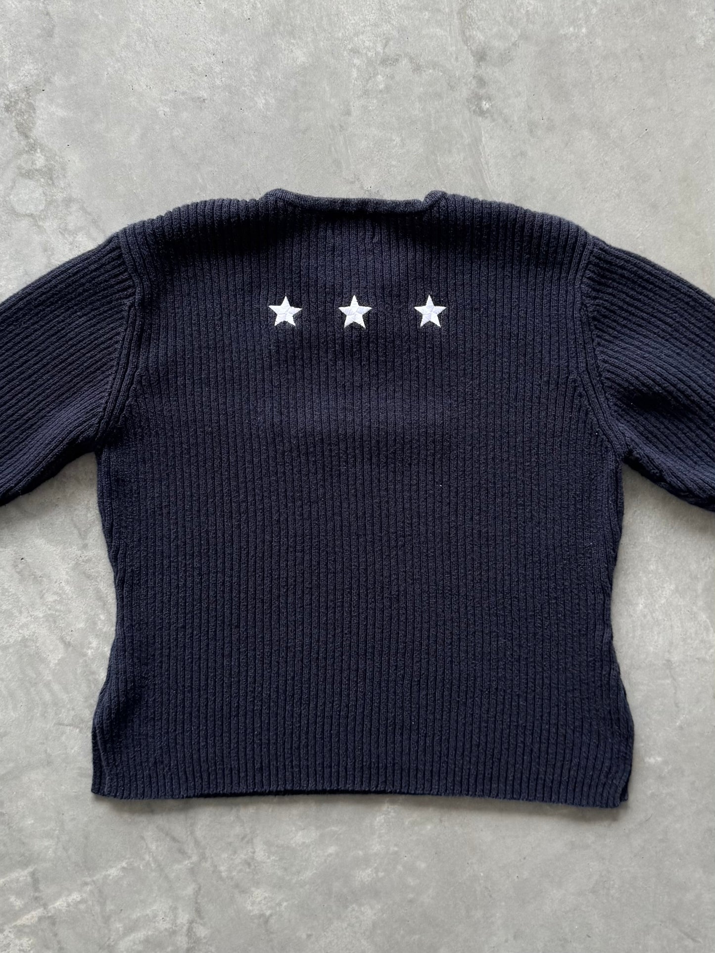 Vintage Knit Flag Sweater - L