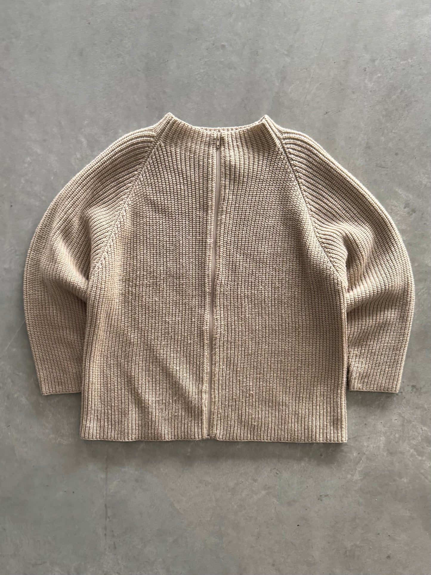 Vintage Zip Up Sweater - L