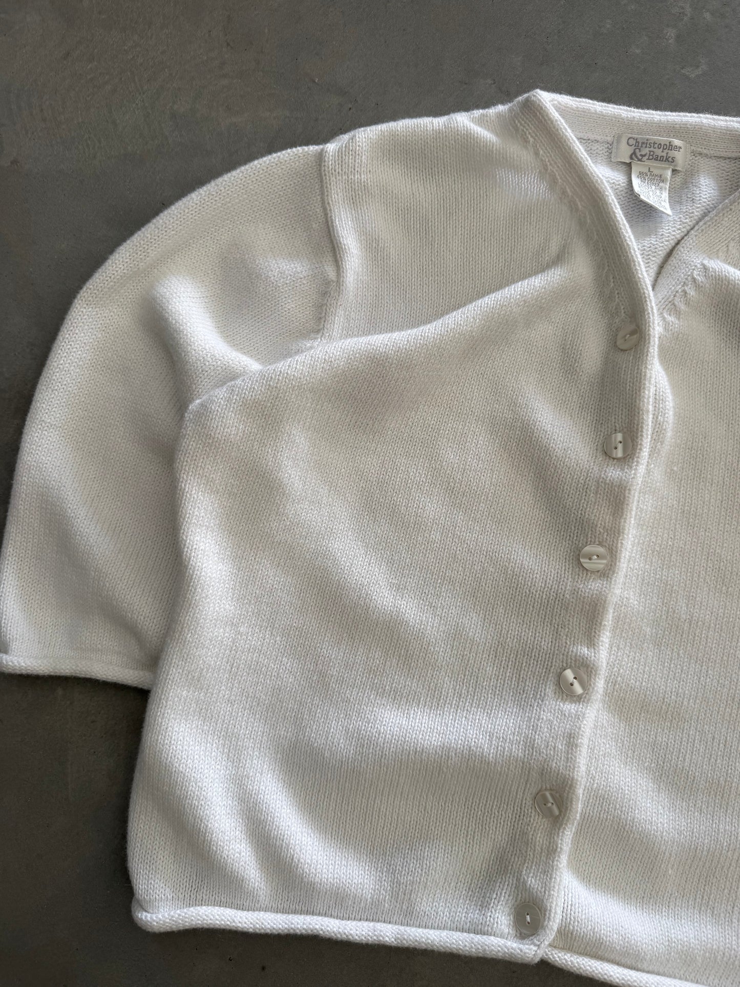 Vintage Christopher & Bank 3/4 Sleeve Cardigan - L