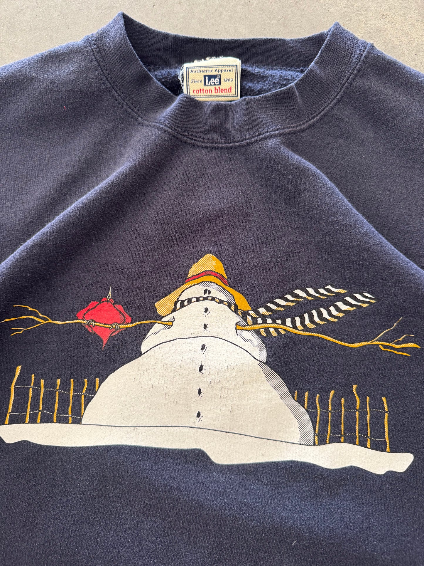 Vintage Snowman Sweatshirt - L