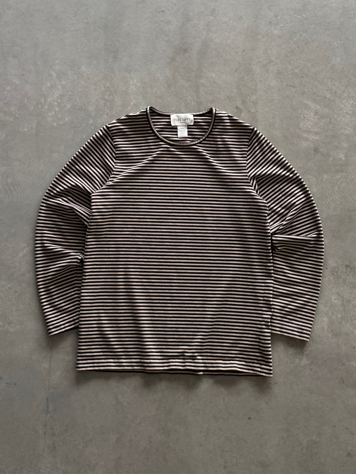 Vintage Oversized Striped Women’s Long Sleeve - S