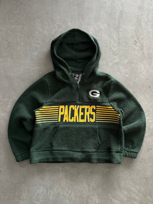 Green Bay Packers Cropped Fleece Sweatshirt - L