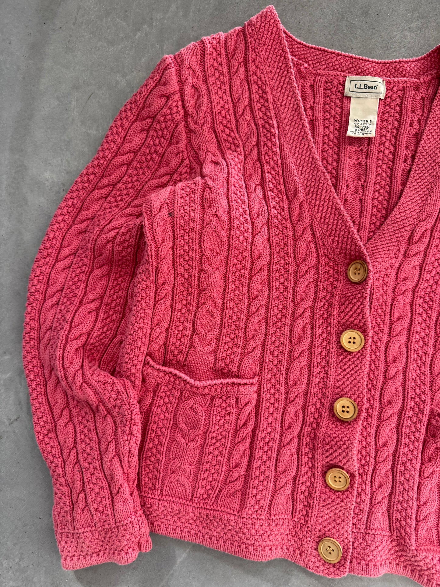 Vintage L.L. Bean Cable Knit Cardigan - XS