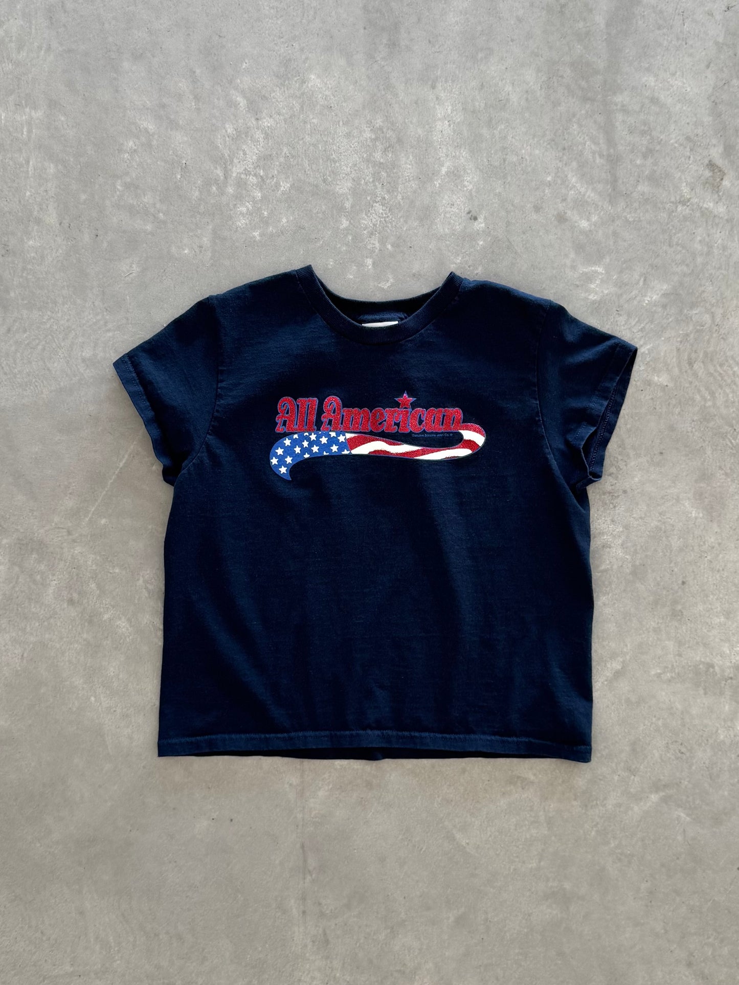 Vintage 4th of July All American Women’s Baby Tee - L