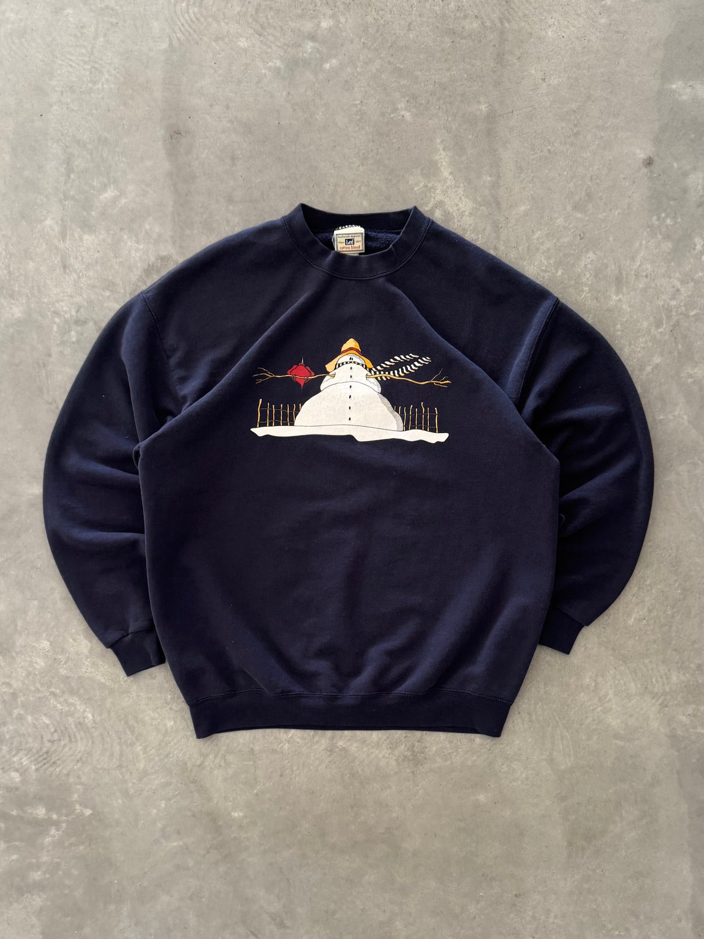 Vintage Snowman Sweatshirt - L