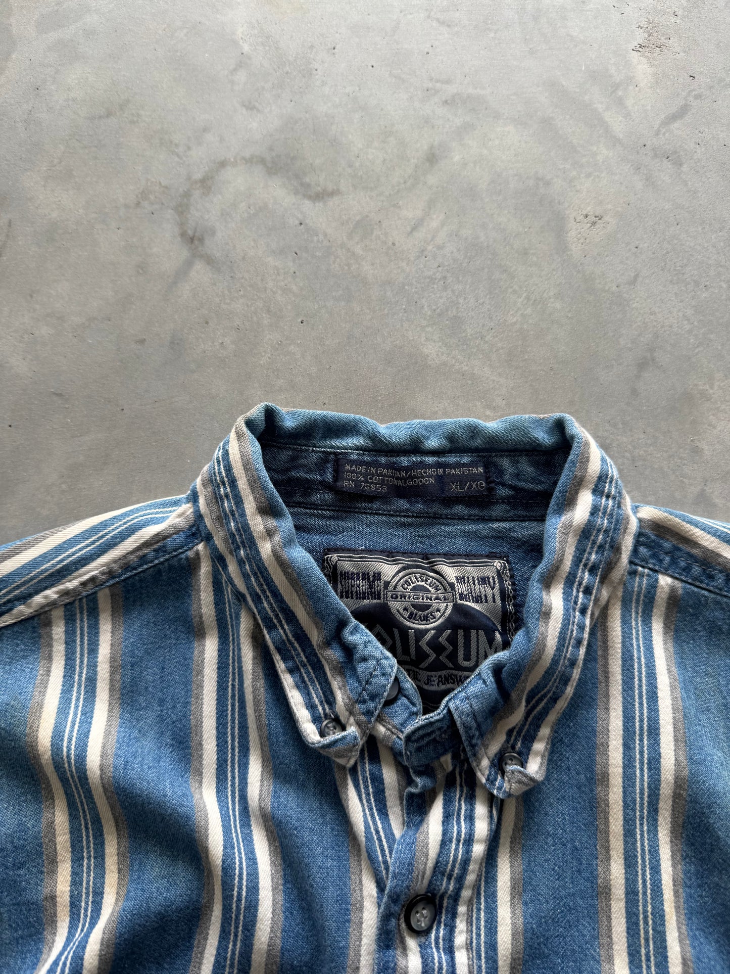 Vintage Striped Button Down - XL