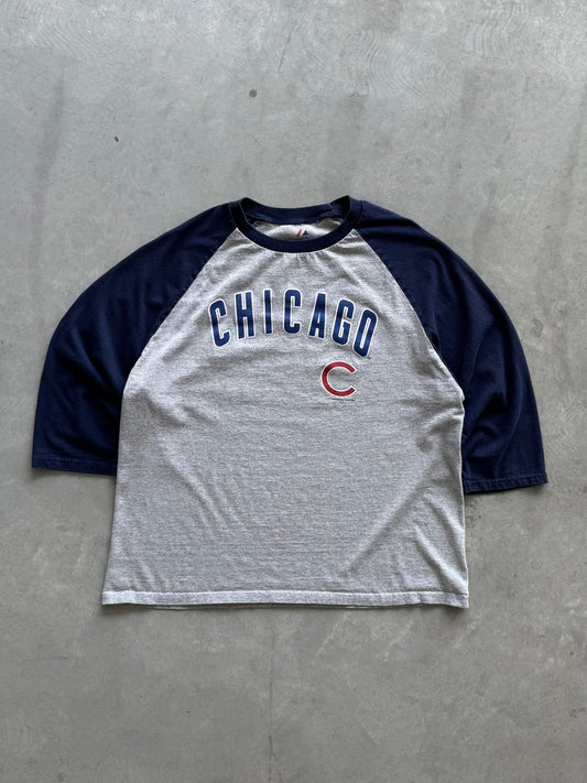 Vintage 00s Chicago Cubs 3/4 Sleeve - XL