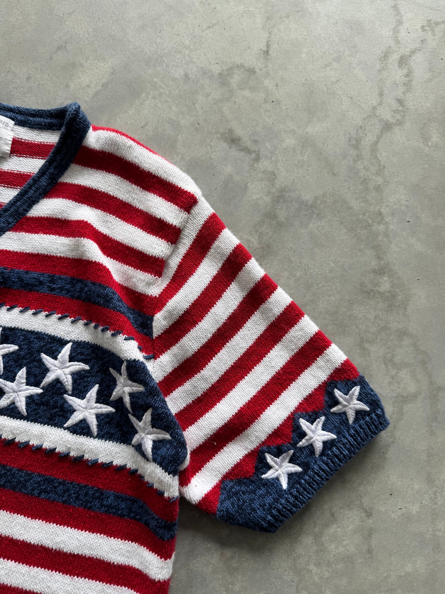 Vintage 4th of July Knit Cardigan - L