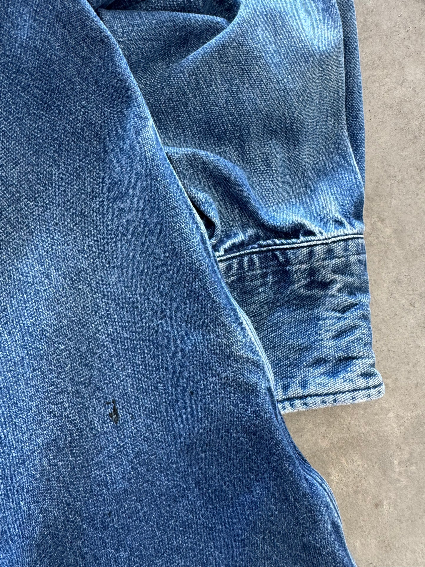 Vintage 00s Carhartt Denim Pearl Button Up Jacket - LT