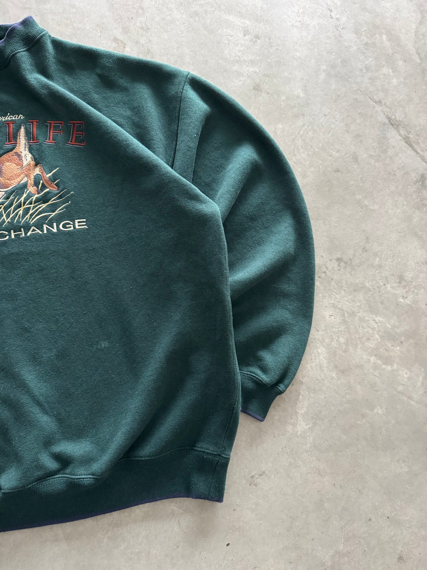 Vintage Wildlife Deer Sweatshirt - XL