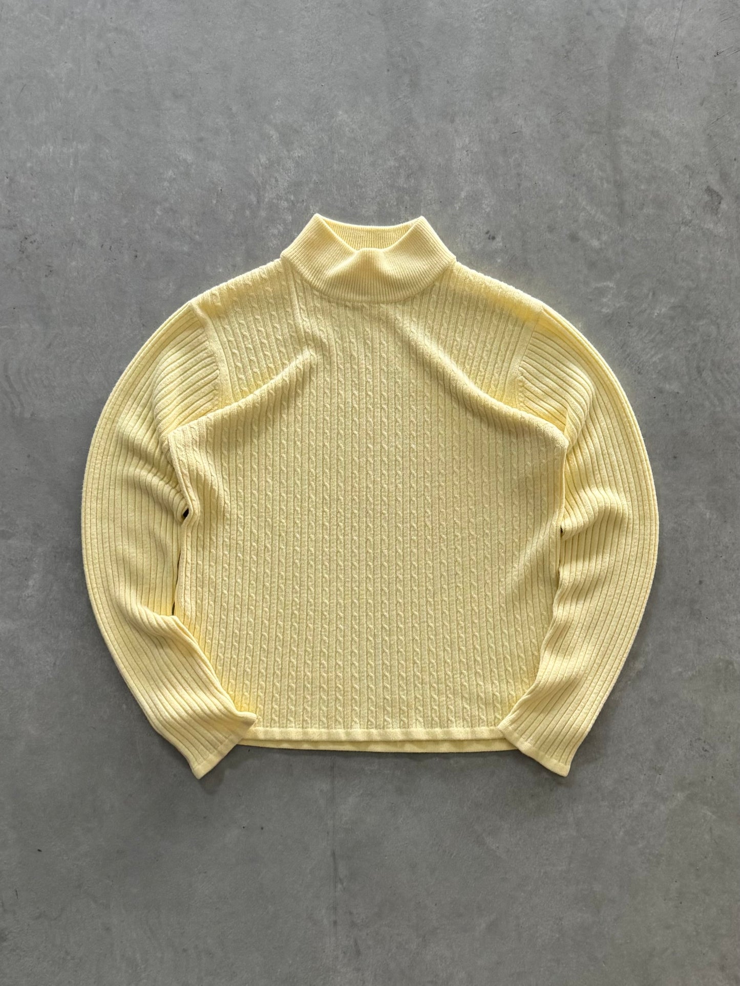 Vintage Women’s Yellow Mock Neck - M