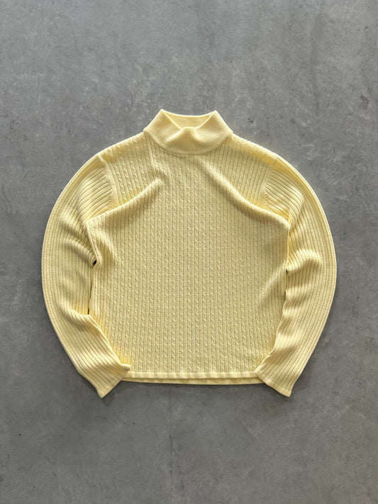 Vintage Women’s Yellow Mock Neck - M