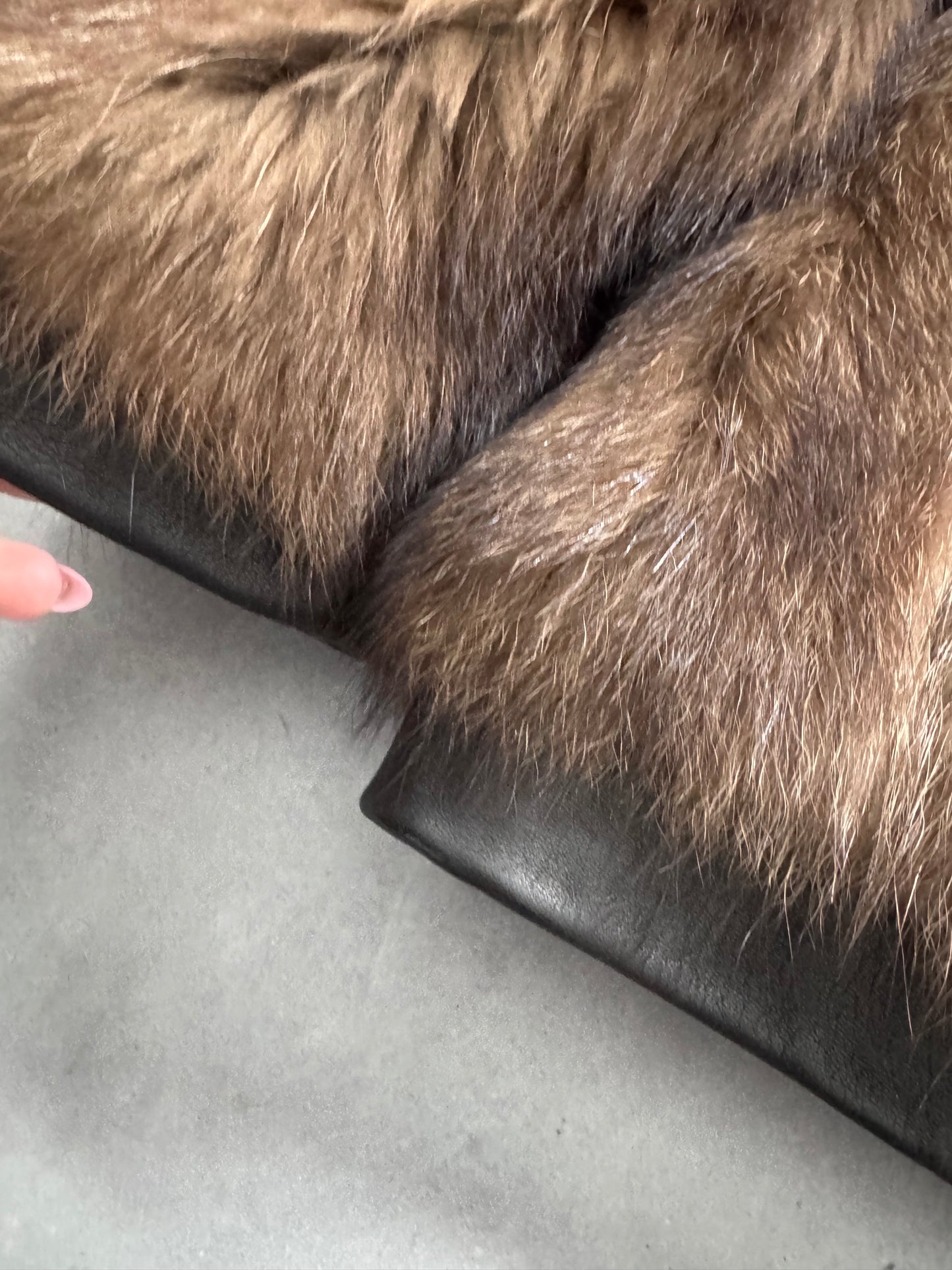 Vintage Real Fur Coat - L