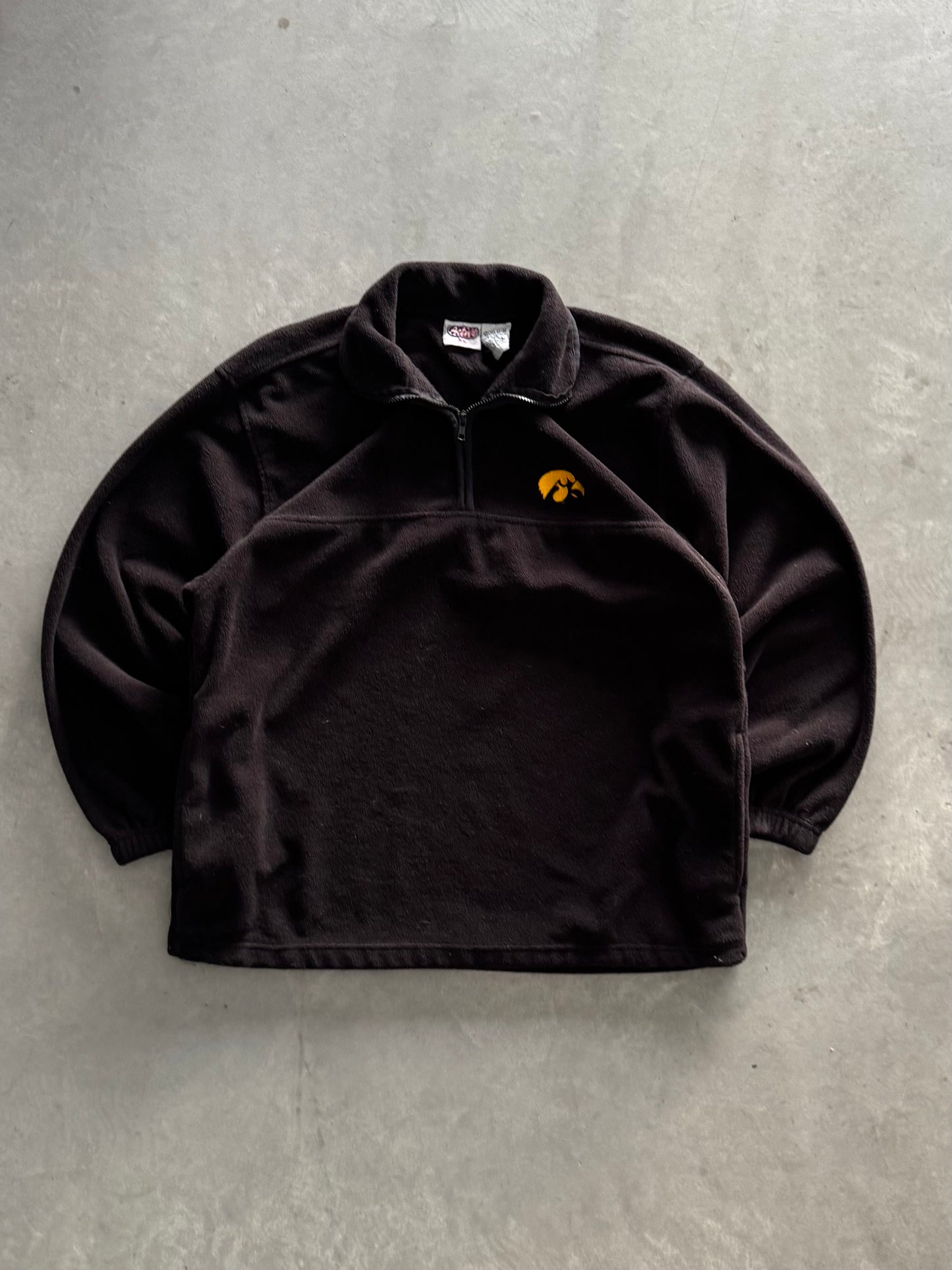 Vintage Iowa Hawkeyes Fleece Quarterzip - L
