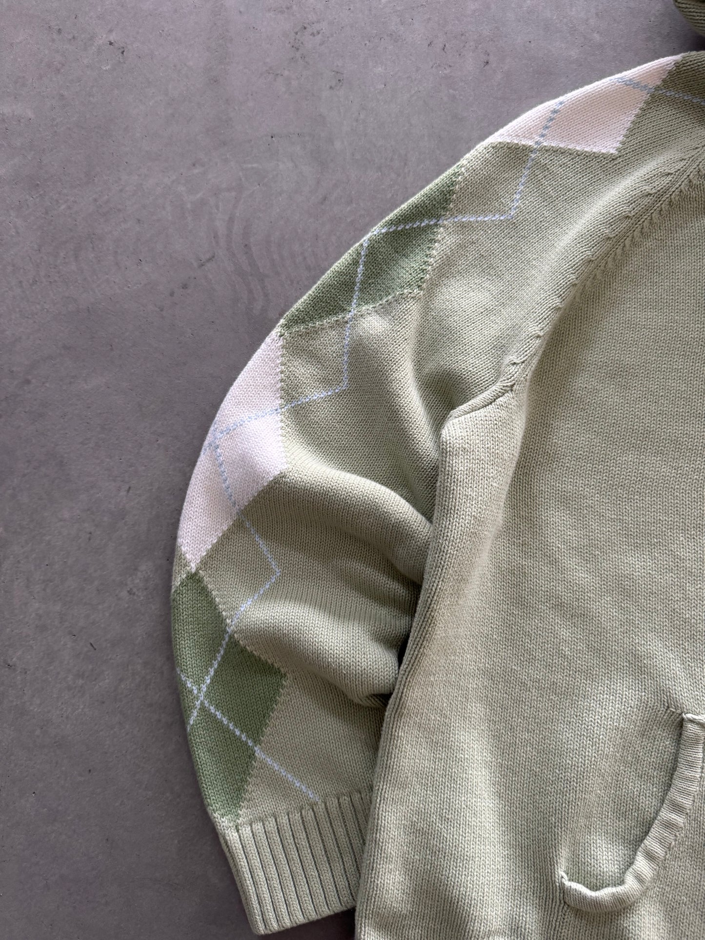 Vintage Knit Zip Up Hoodie - XL
