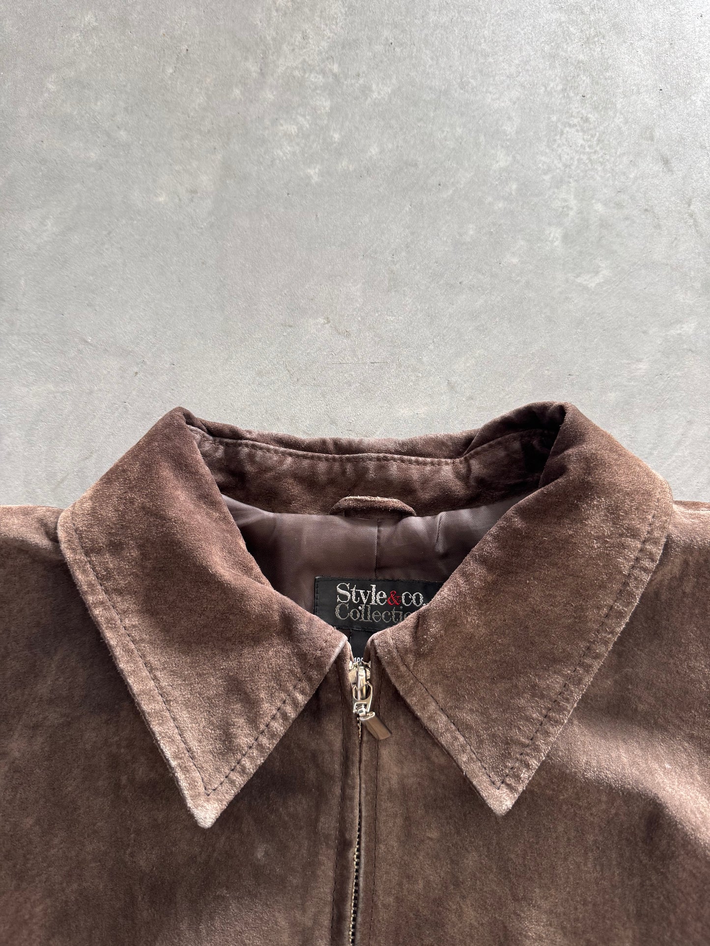 Vintage Suede Leather Women’s Jacket - L