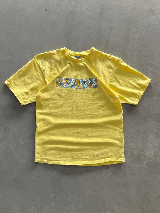 Vintage Floral Yellow Tee - L
