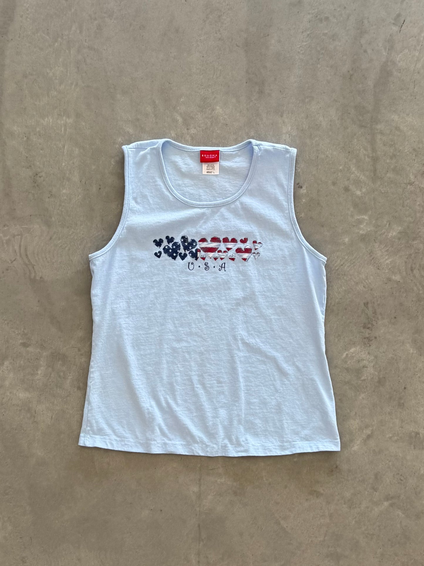 Vintage 4th of July Tank Top - L
