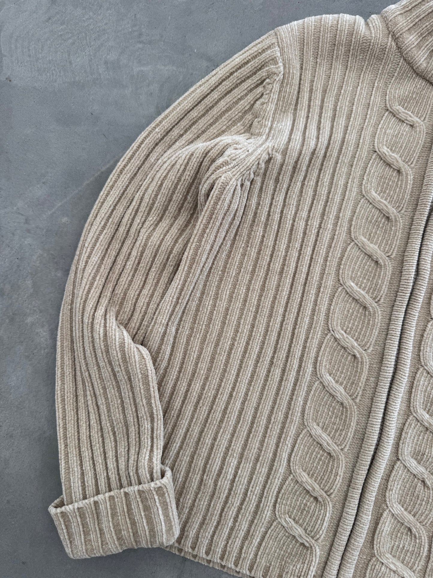 Vintage Soft Zip Up Sweater - M