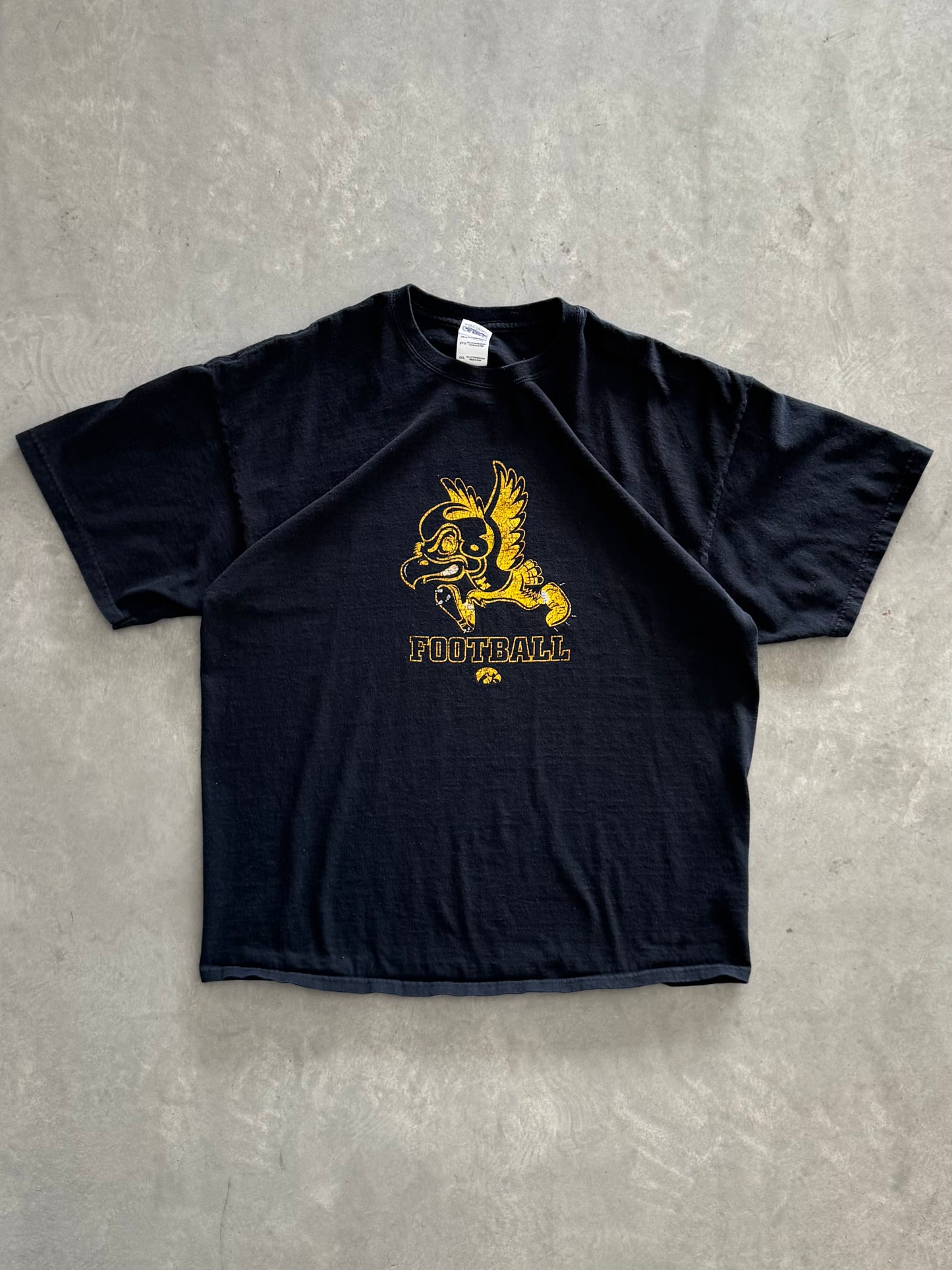 Vintage Iowa Hawkeyes Football Tee - XXL