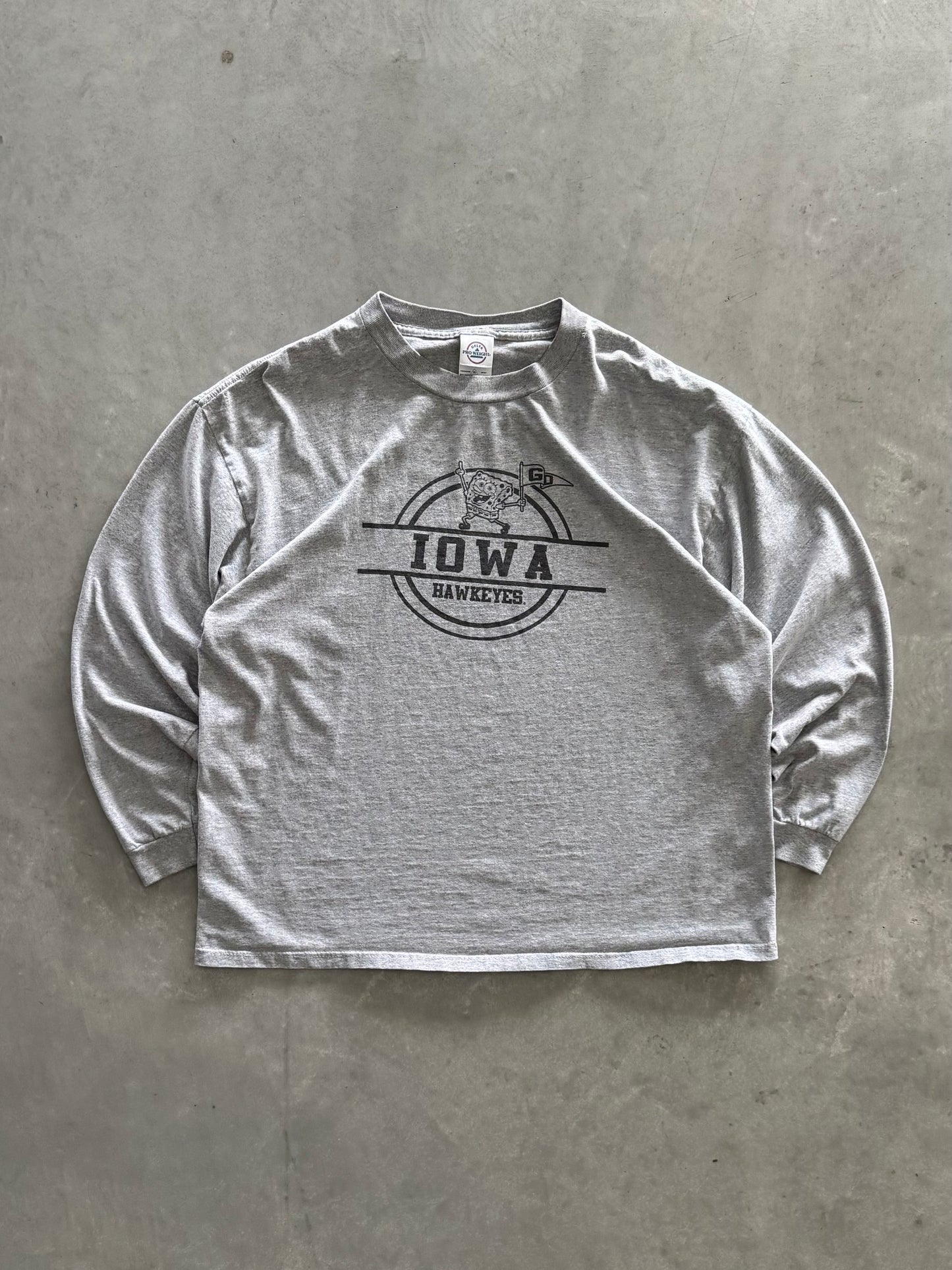 Vintage Iowa Hawkeyes Spongebob Long Sleeve - XL