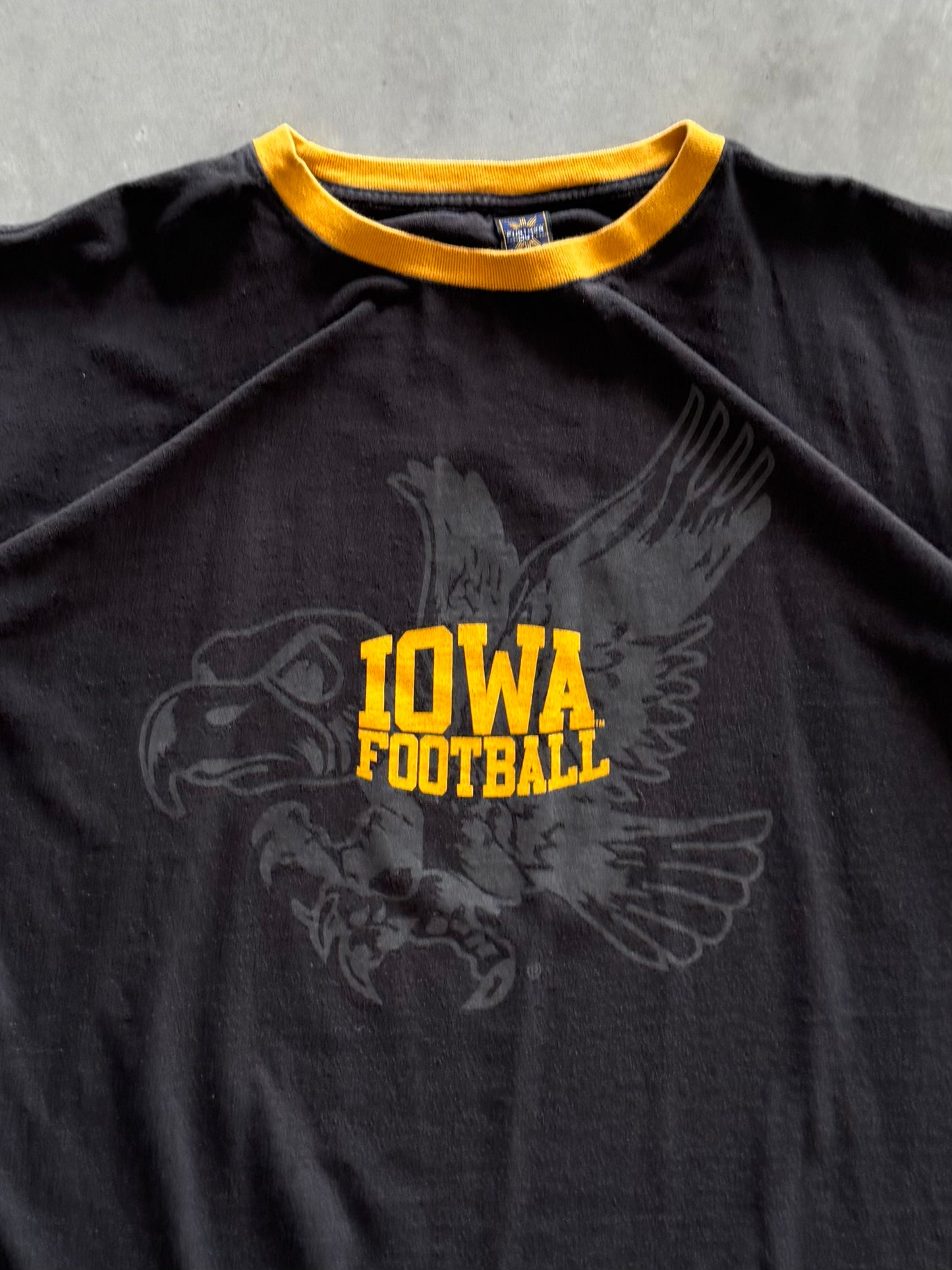 Vintage 90s Iowa Hawkeyes Football Tee - XL