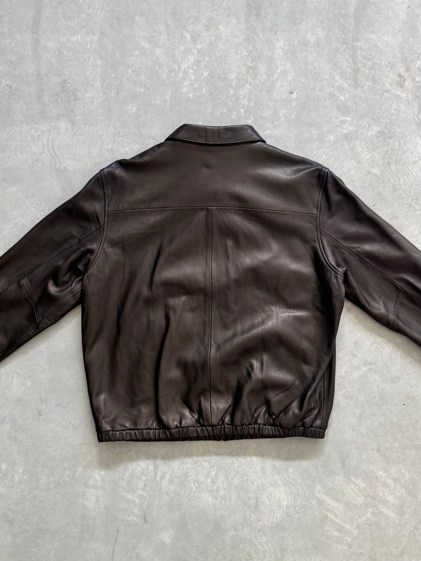Vintage Dark Brown Polo Ralph Lauren Leather Jacket - XL