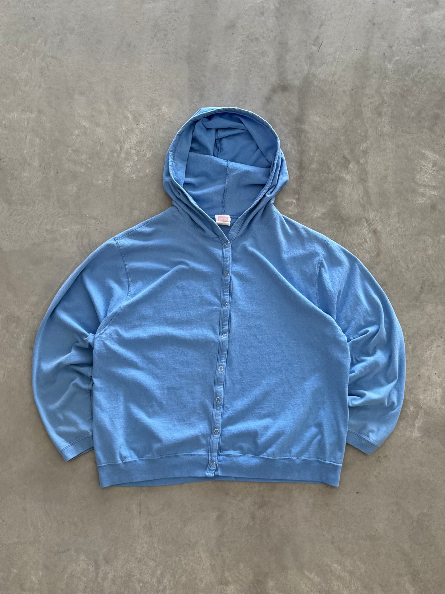 Vintage Button Up Hoodie - L