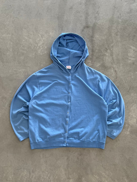 Vintage Button Up Hoodie - L