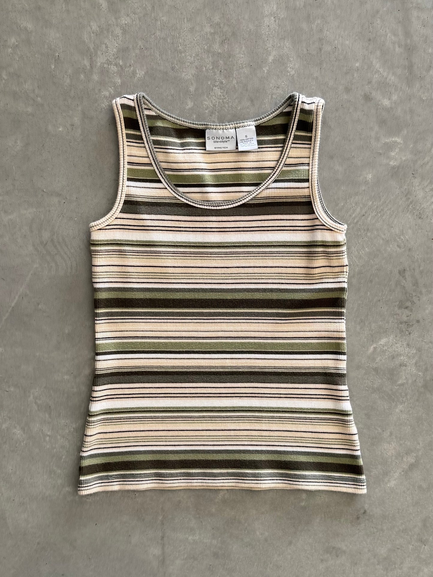 Vintage Striped Sonoma Tank Top - M