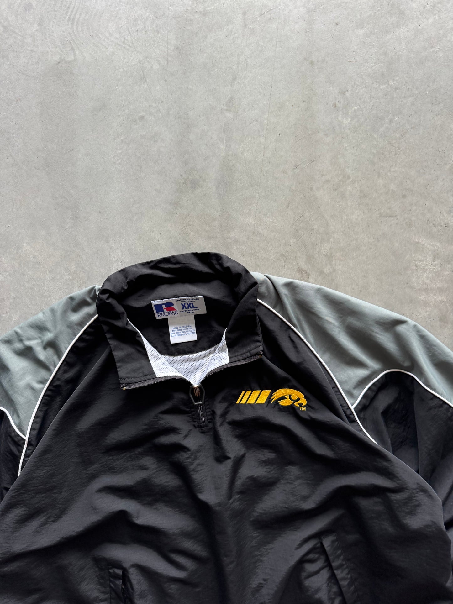 Vintage 90s Russell Iowa Hawkeyes Windbreaker - XXL
