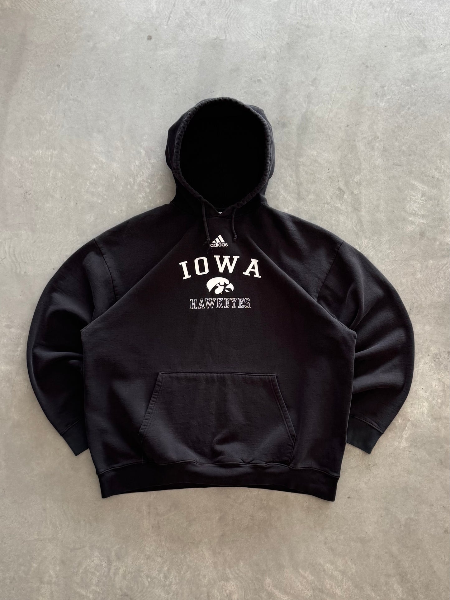 Vintage 00s Adidas Iowa Hawkeyes Hoodie - L