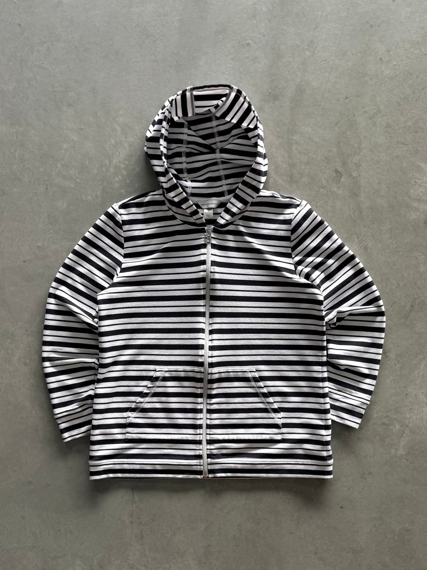 Vintage Christopher & Banks Striped Hooded Zip Up - L