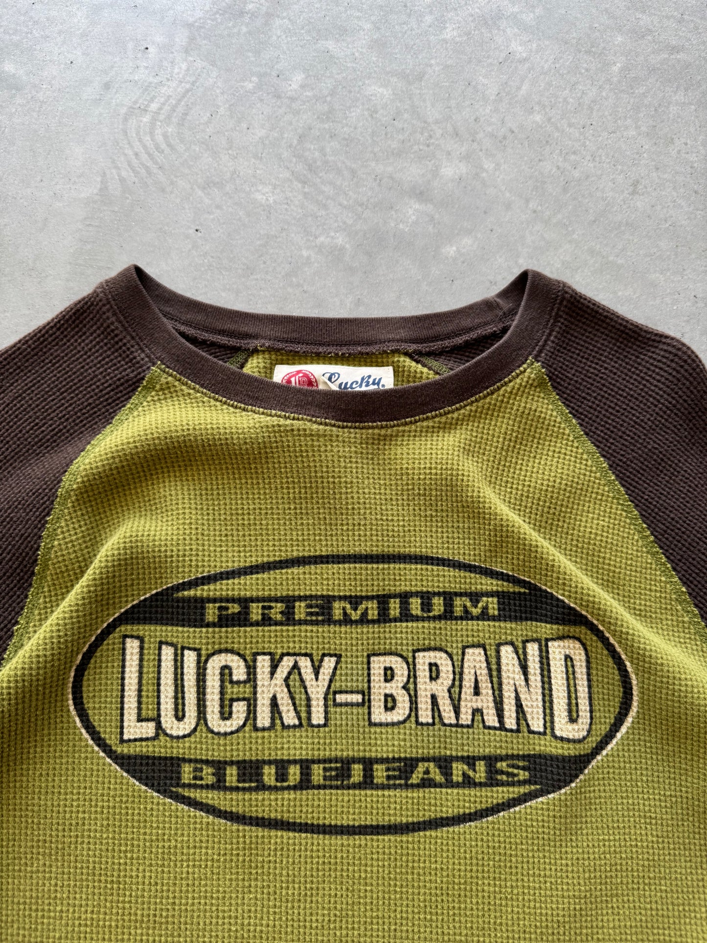 Vintage Lucky Brand Waffle Knit Longsleeve - XL