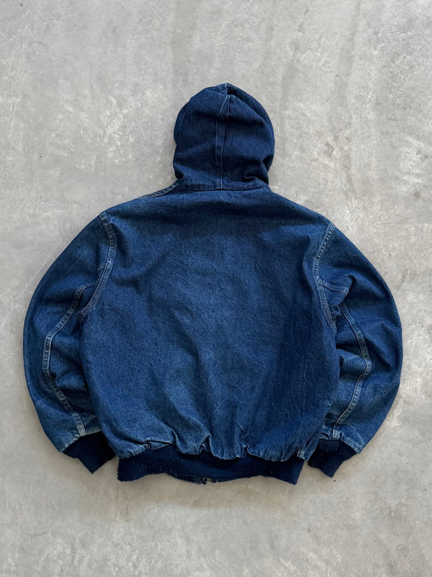 Vintage Carhartt Denim Flannel Lined Coat - XL