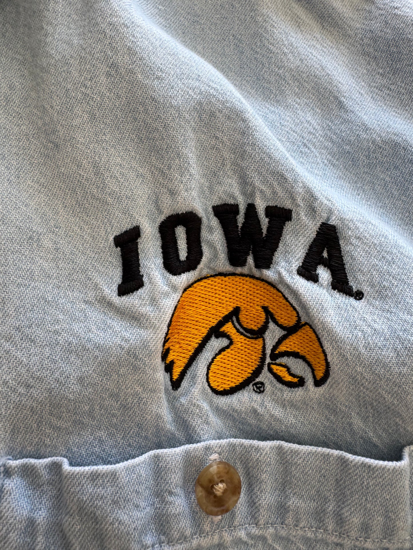 Vintage Iowa Hawkeyes Denim Jacket - L