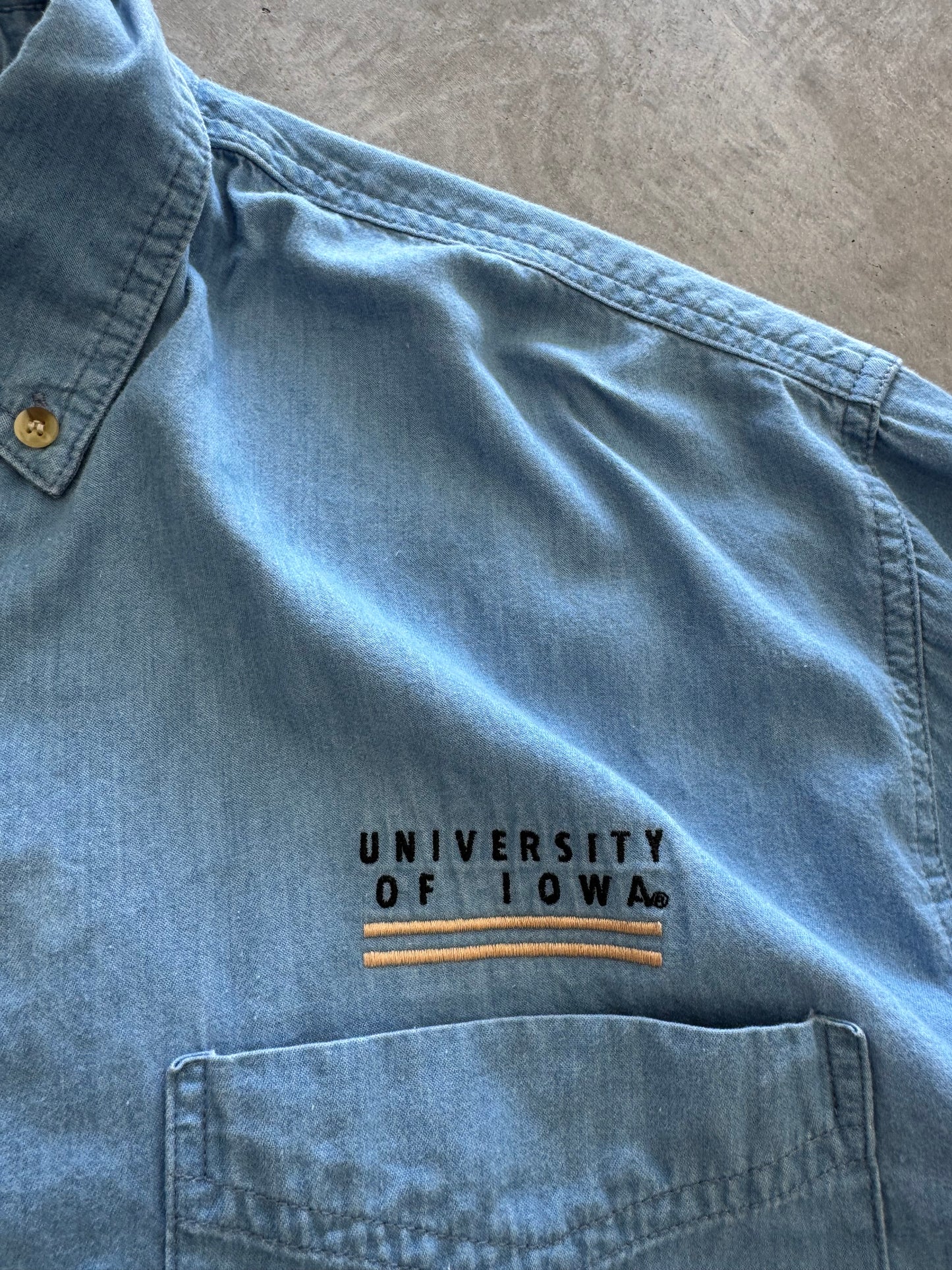 Vintage University of Iowa Denim Jacket - L