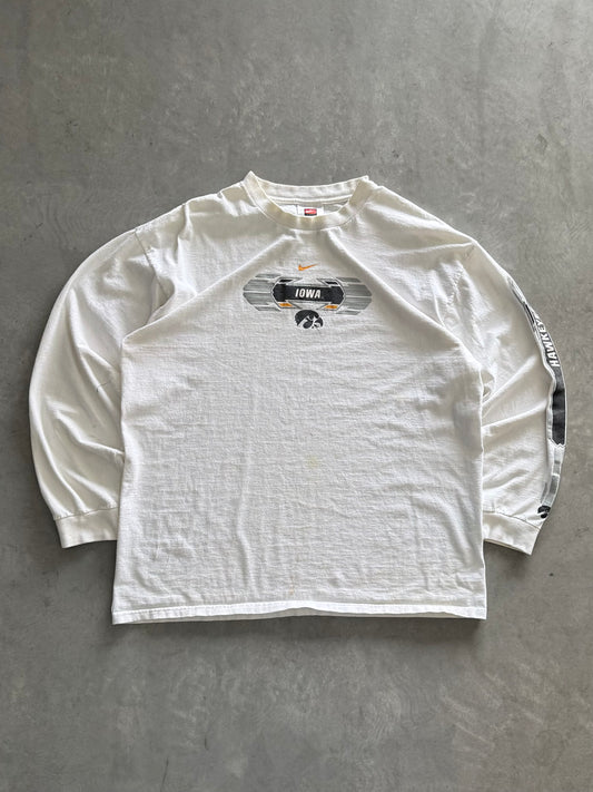 Vintage 90s Nike Iowa Hawkeyes Long Sleeve - XL