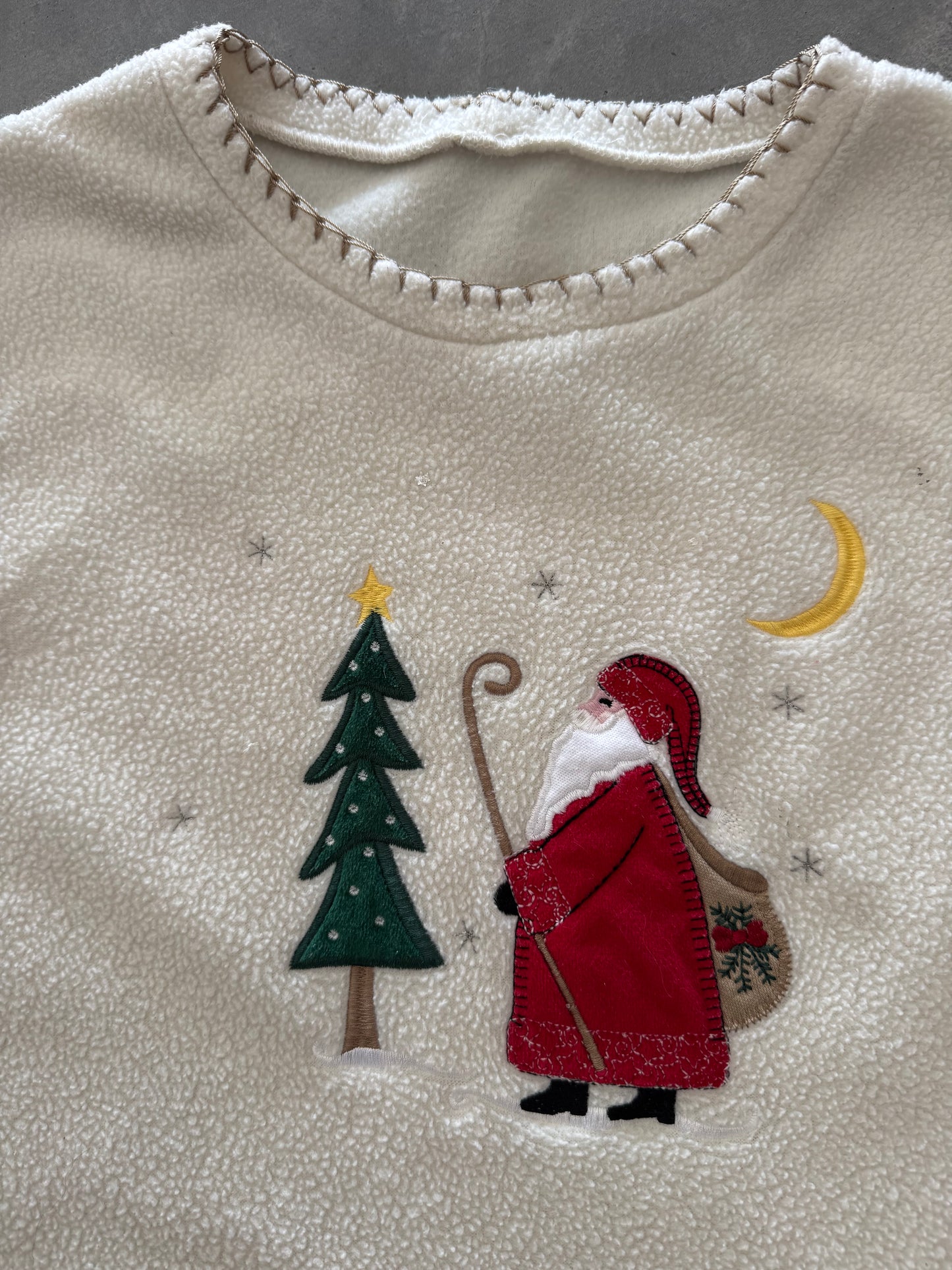 Vintage Christmas Fleece Sweater - L