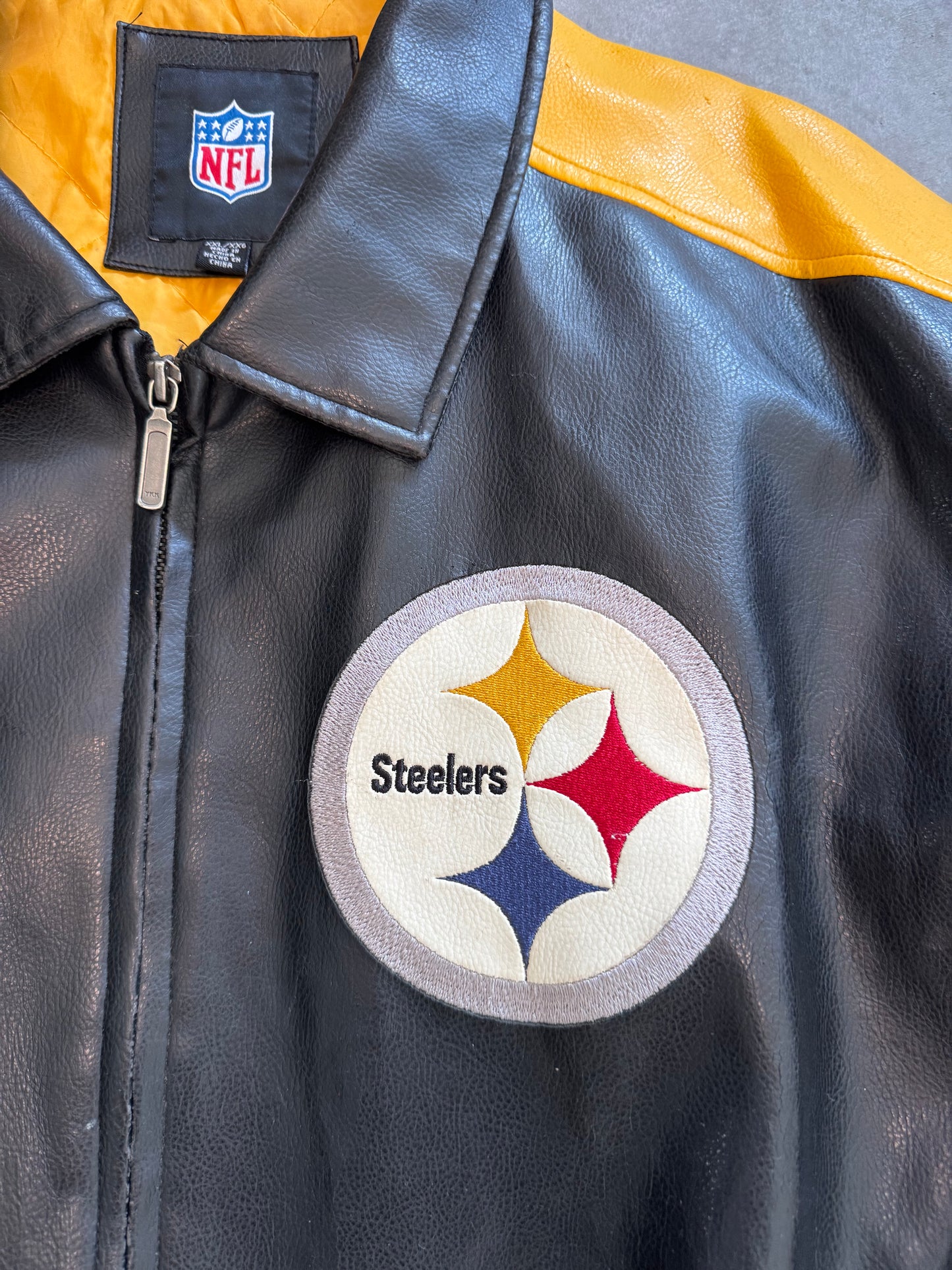 Vintage Pittsburgh Steelers Leather Jacket - XXL