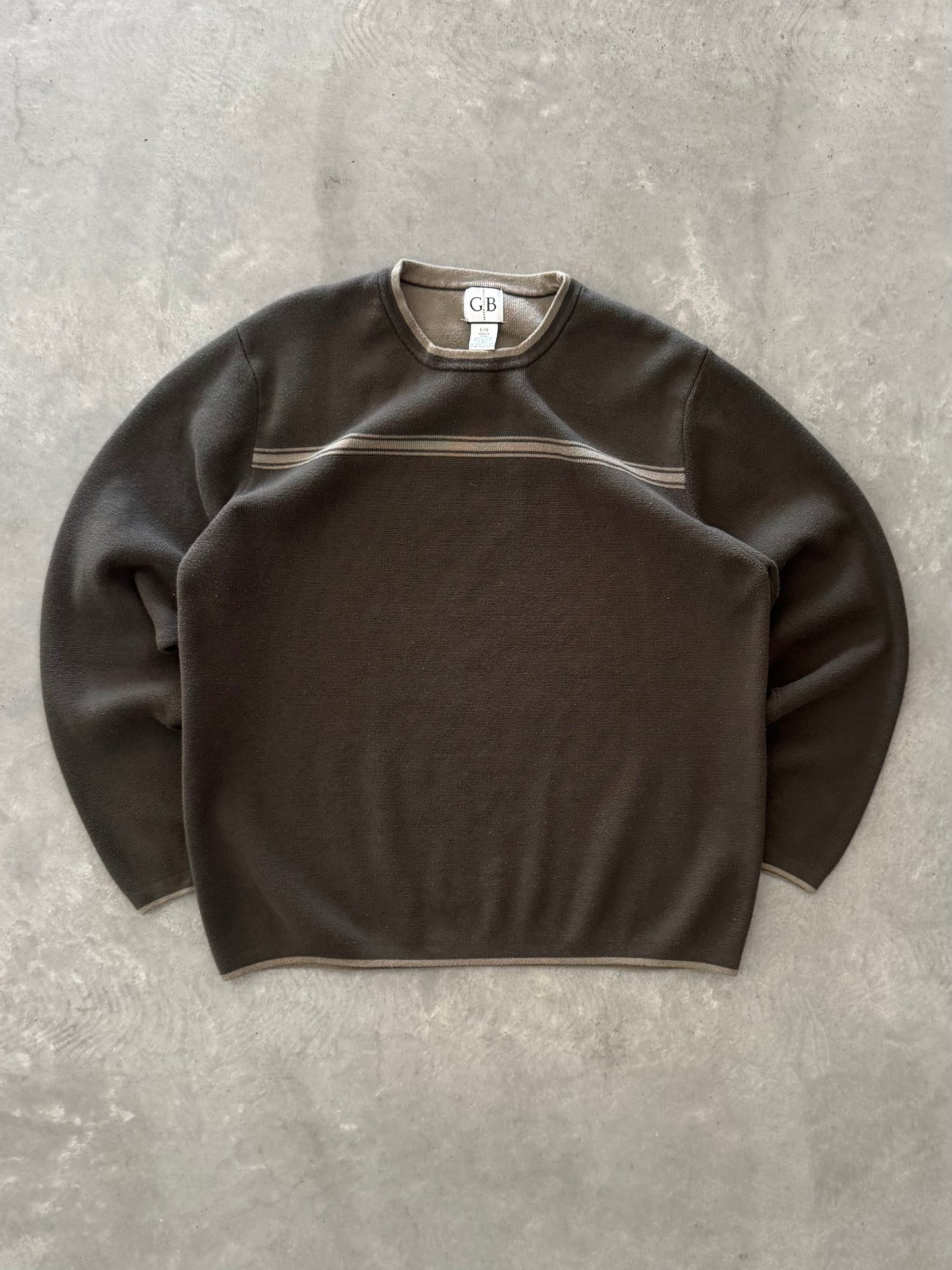 Vintage Olive Green Long Sleeve - L