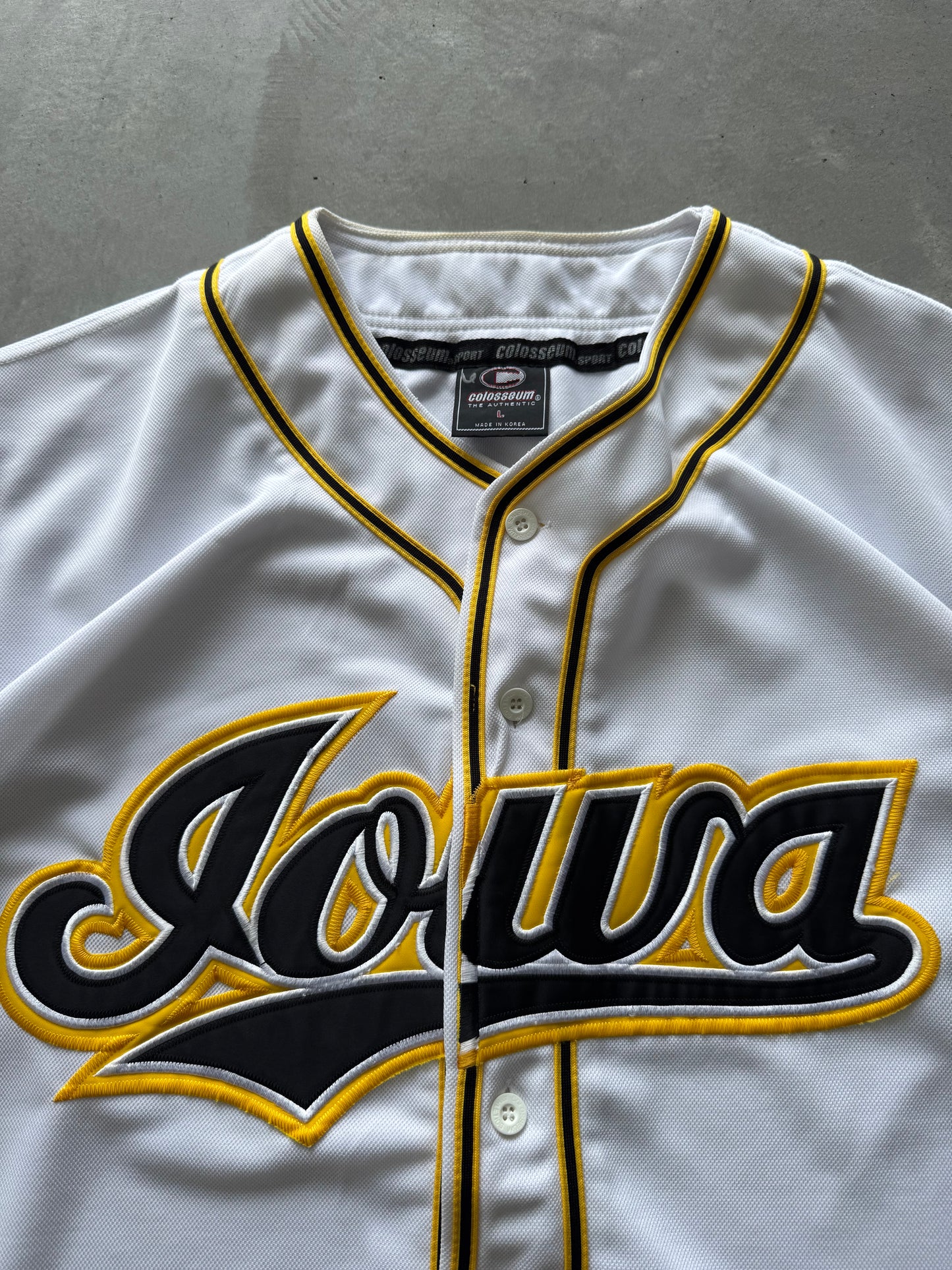 Vintage Iowa Hawkeyes Baseball Jersey - L