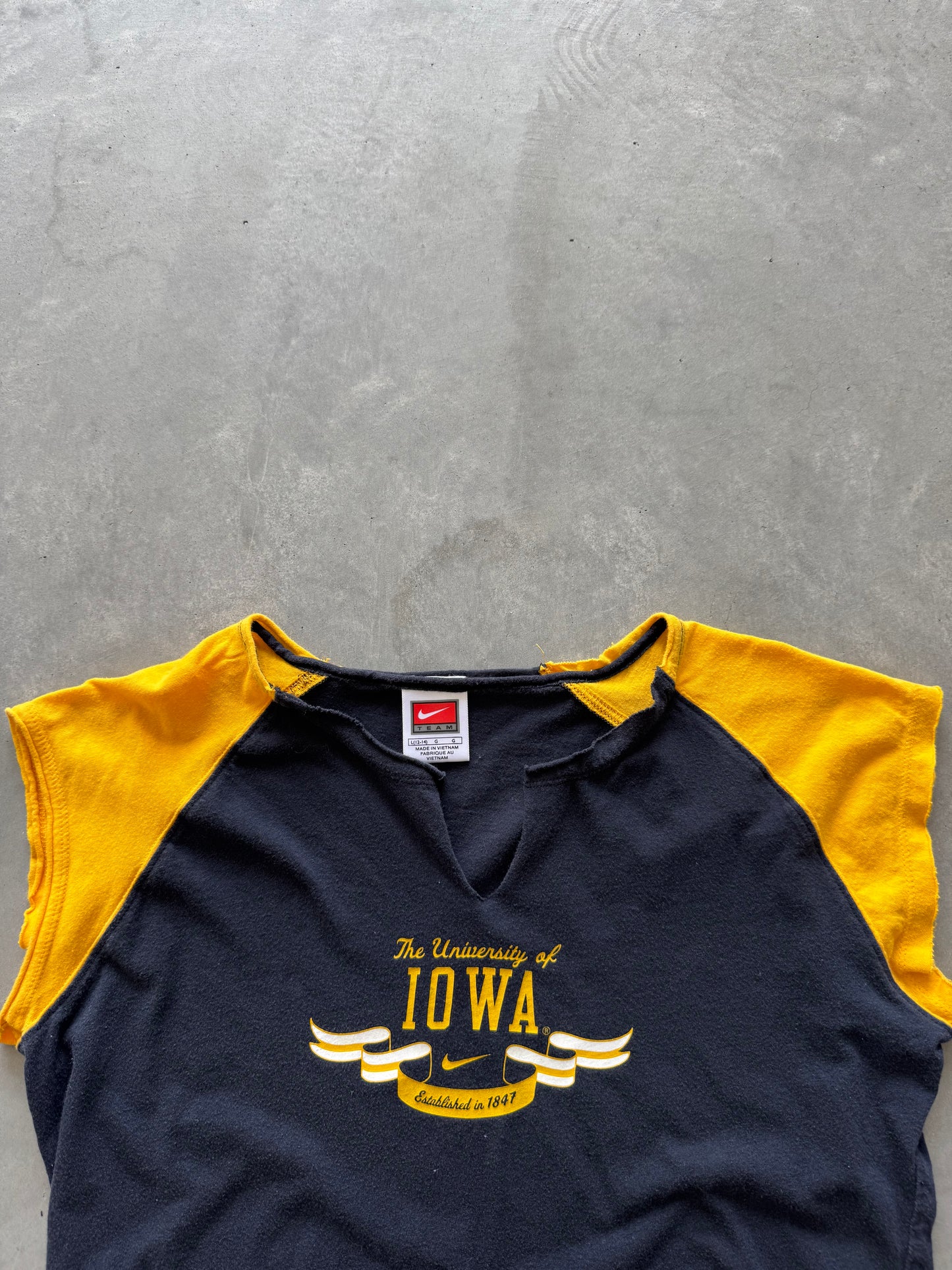Vintage 90s Nike Iowa Hawkeyes Baby Tee - L