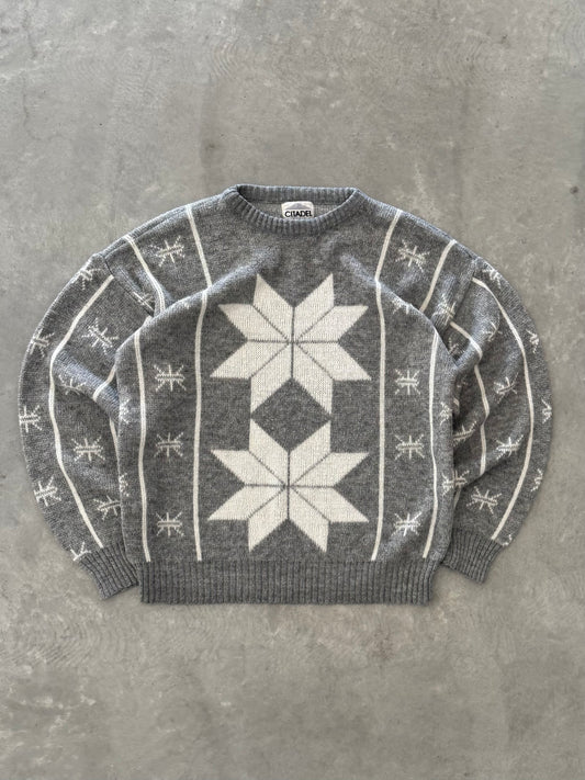 Vintage Snowflake Sweater - M