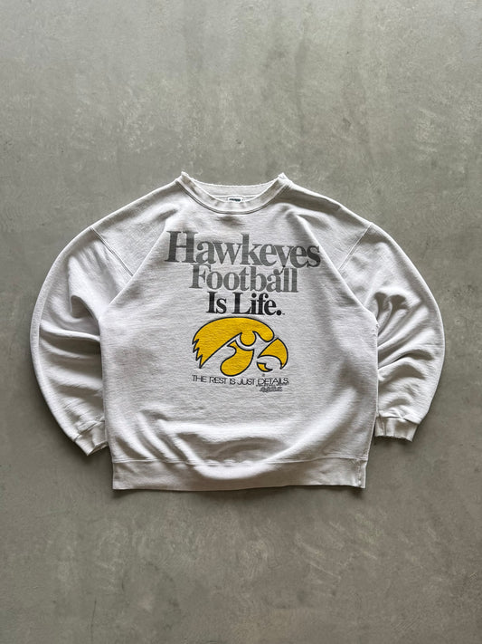 Vintage 1994 Iowa Hawkeyes Football Is Life Sweatshirt - XXL