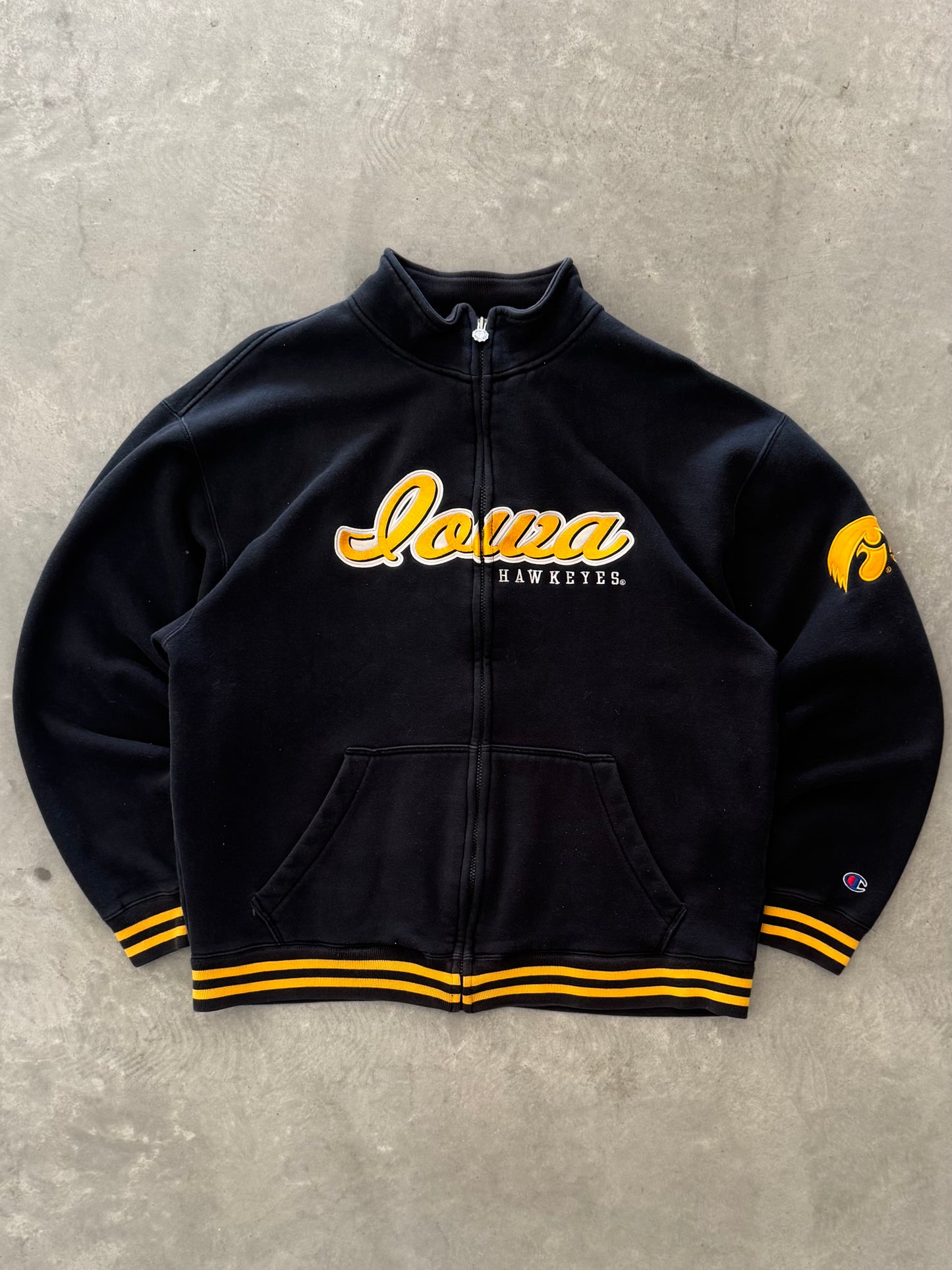 Vintage Iowa Hawkeyes Champion Zip Up - XL
